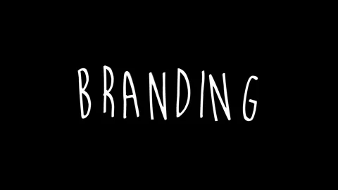 Branding Wiggle Text Concept animation. white text on black background. luma Stock Footage 260943768