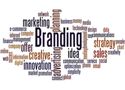Branding, word cloud concept Stock Illustration