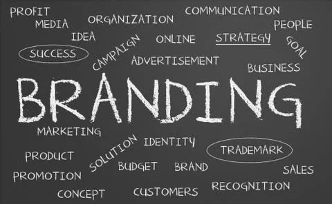 Branding word cloud Stock Illustration