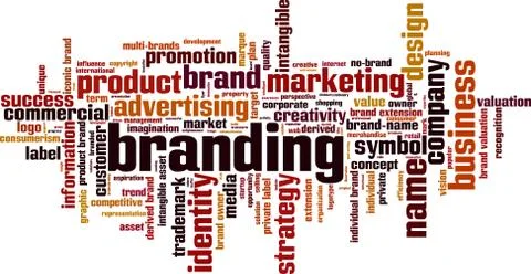 Branding word cloud Stock Illustration