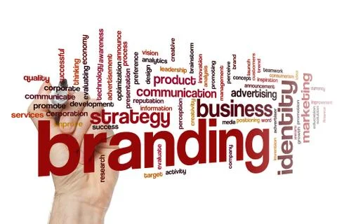 Branding word cloud Stock Photos