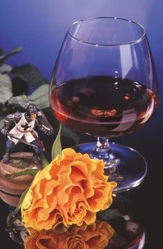 Brandy And Flowers Stock Photos