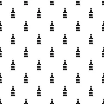 Brandy bottle pattern vector Stock Illustration