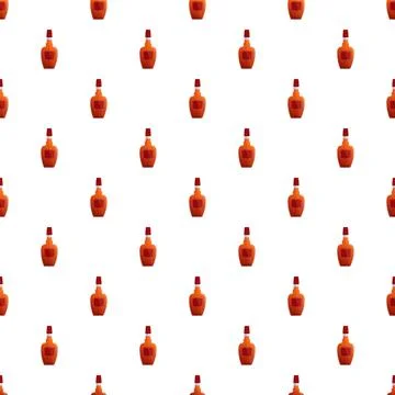 Brandy bottle repeating pattern creating elegant texture Ilustración de archivo