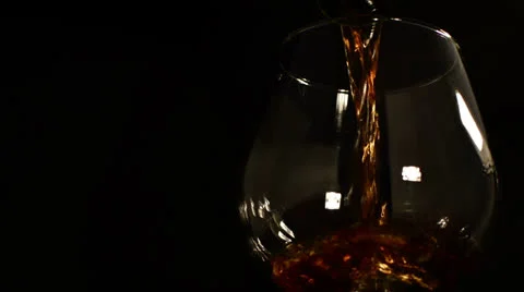 Brandy glass low angle Stock Footage 24832581