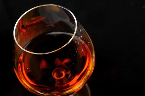 Brandy in glass Stock Photos