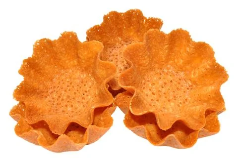 Brandy Snap Baskets Stock Photos