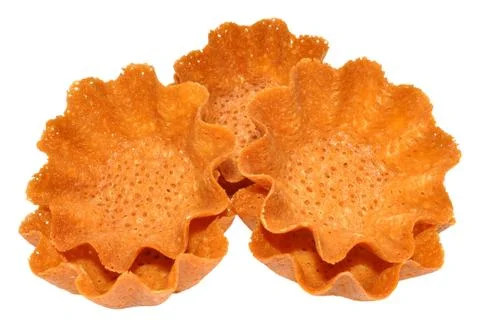 Brandy Snap Baskets Stock Photos