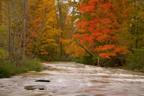Brandywine falls river in autumn Stock Photos