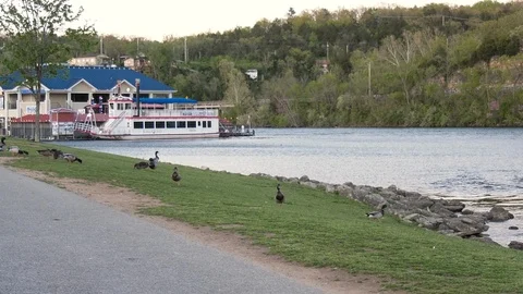 Branson Lake Queen boat Stock Footage 107297366