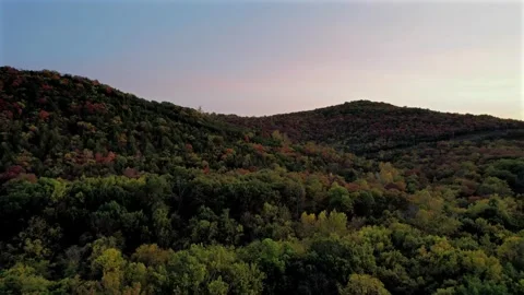 Branson Sunset in Full Color – 4K Aerial Drone Footage of Autumn Landscape Stock Footage 306824858
