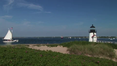 Brant Point on Nantucket Stock Footage 72572019