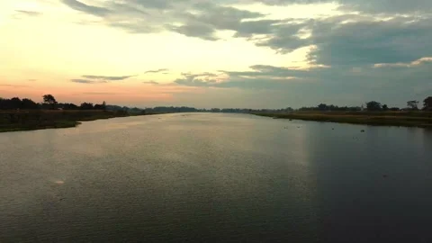 Brantas River In The Evening Video stock 205426071