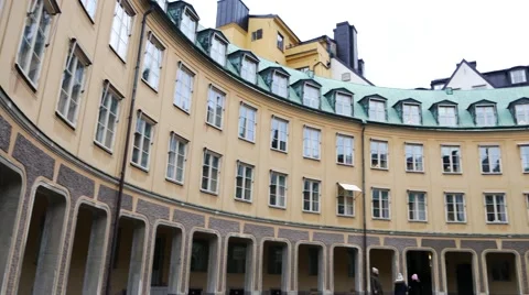 Brantingtorget public square surrounded with the building of Annex of the Stock Footage 65530342