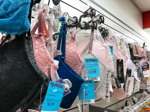 Bras in TJ Maxx Stock Photos
