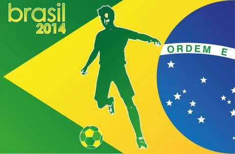 Brasil 2014 background Stock Illustration