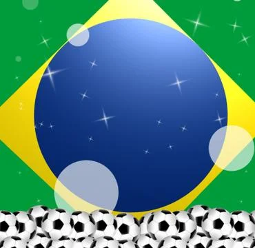 Brasil background with fresh design Stock Illustration