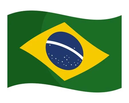 Brasil flag flat isolated vector Illustrazione stock