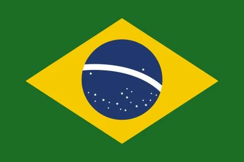 Brasil flag flat vector イラスト素材