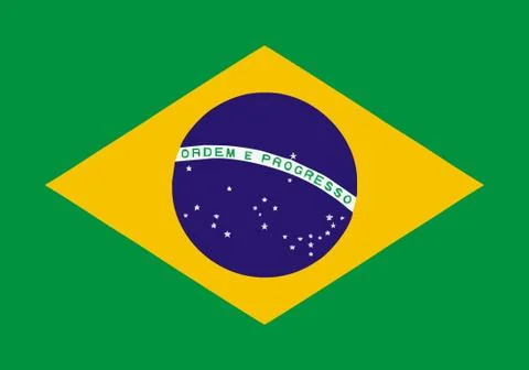 Brasil flag illustration Stock Illustration
