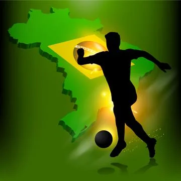 Brasil striker Stock Illustration
