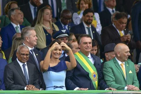  Brasilia (DF), 09/07/2022 - September 7 Parade/ First Lady Michelle Bolso... Stock Photos