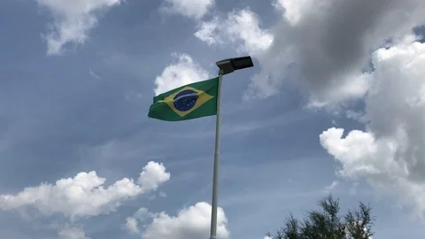 Brasilian flag in the wind 動画素材 94228015