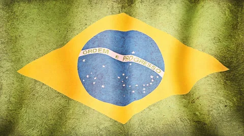 Brasillian dirty flag Stock Footage 39418067