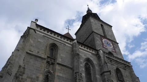 Brasov cathedral timelapse Stock-Footage 46398324