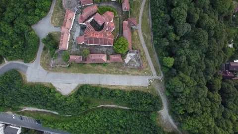 Brasov Citadel top down view Stock Footage 199452601