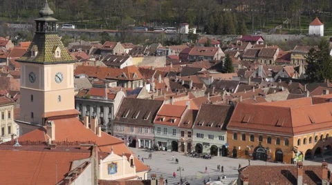 Brasov from the hill timelapse 動画素材 46398619