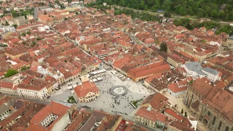 Brasov main square 17 库存影片 329120188