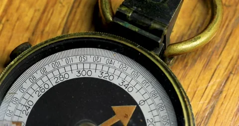 Brass Antique Compass. Stock Footage 146752351