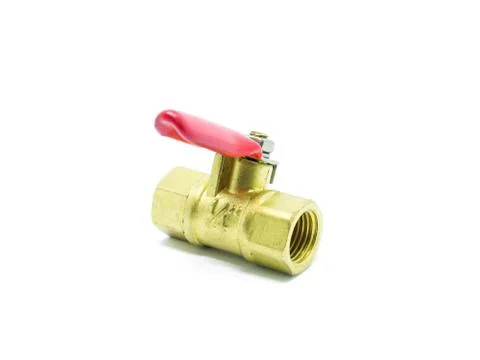 Brass ball valve. Stock Photos