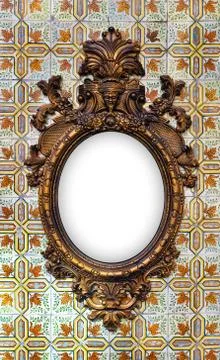 Brass Baroque Frame Stock Photos