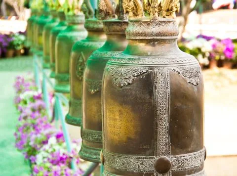 Brass bell. Stock Photos