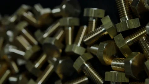 Brass Bolts Stock Footage 136627441
