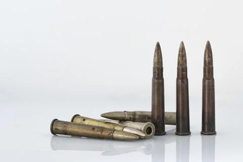 Brass bullets Stock Photos