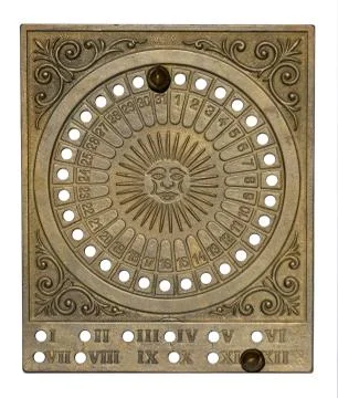 Brass calendar Stock Photos