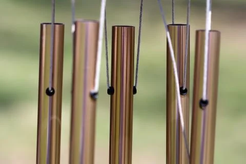 Brass chimes Stock Photos