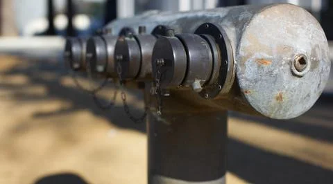 Brass city fire hydrant closeup Stock Photos