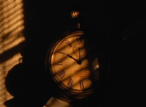 Brass Clock timelapse in changing light Video stock 230922640