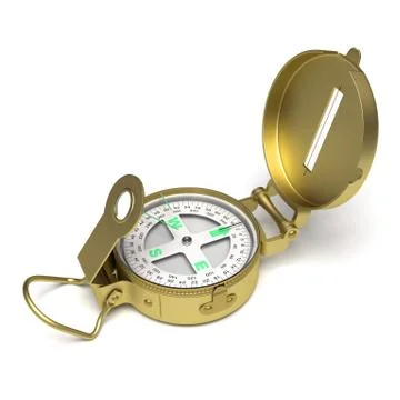 Brass compass Stock Illustration