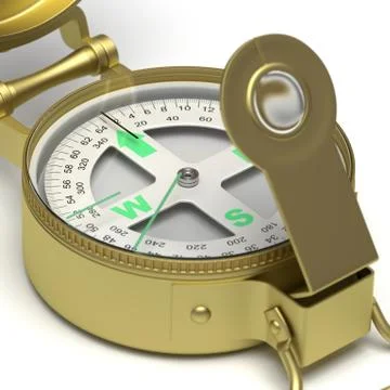 Brass compass Stock Illustration