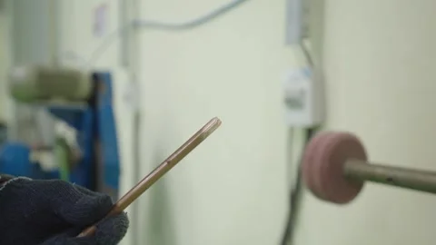 Brass Copper Pipe in Industial Machine in Factory Stock Footage 322114882