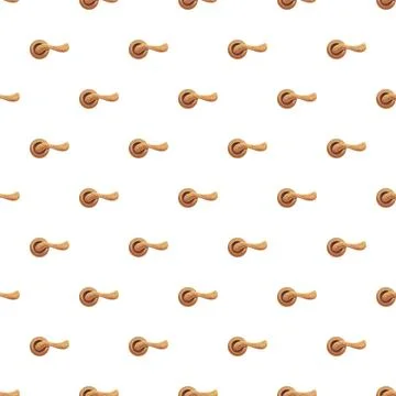 Brass door handle lever repeating seamless pattern texture Stock Illustration