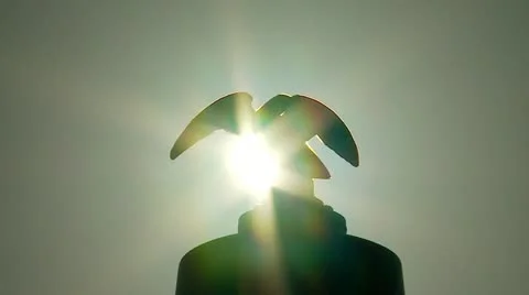 Brass Eagle w:Sunburst Stock Footage 12020149