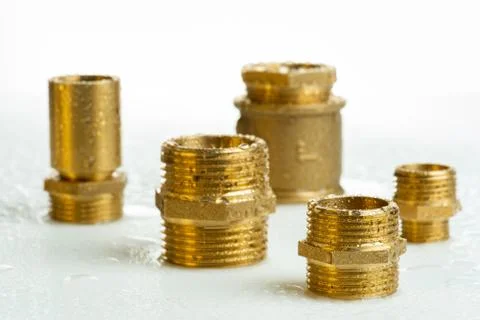 Brass Fitting Items for Water Installation Stock-Fotos