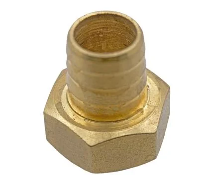 Brass fitting for plumbing Stock Photos