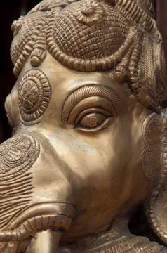 Brass ganesh 스톡 사진
